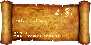 Ludas Zoltán névjegykártya